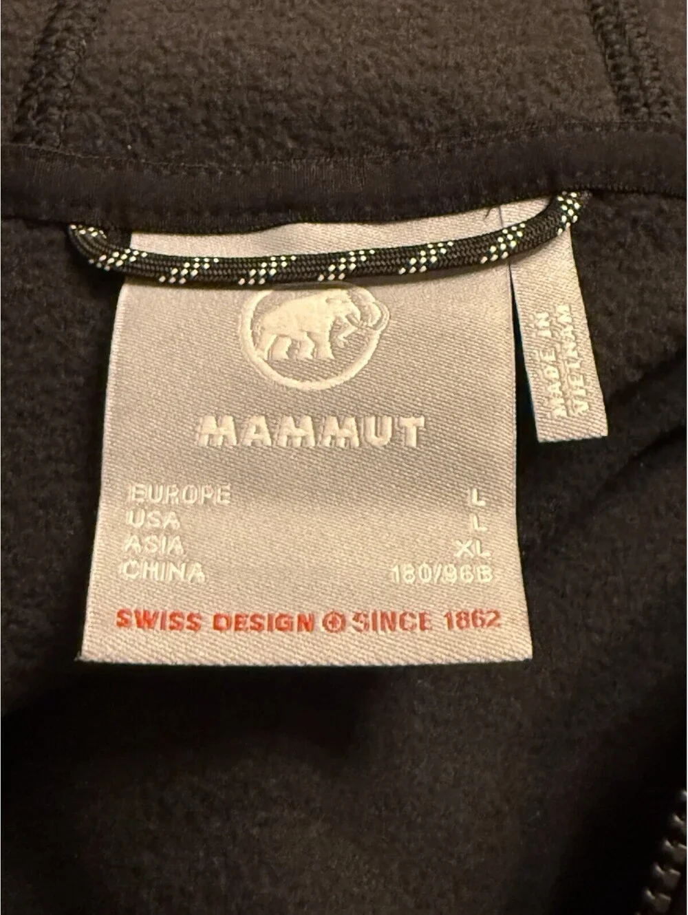 Mammut Tamaro Midlayer Hooded Fleece Jacket Men’s L Black Pristine Condition